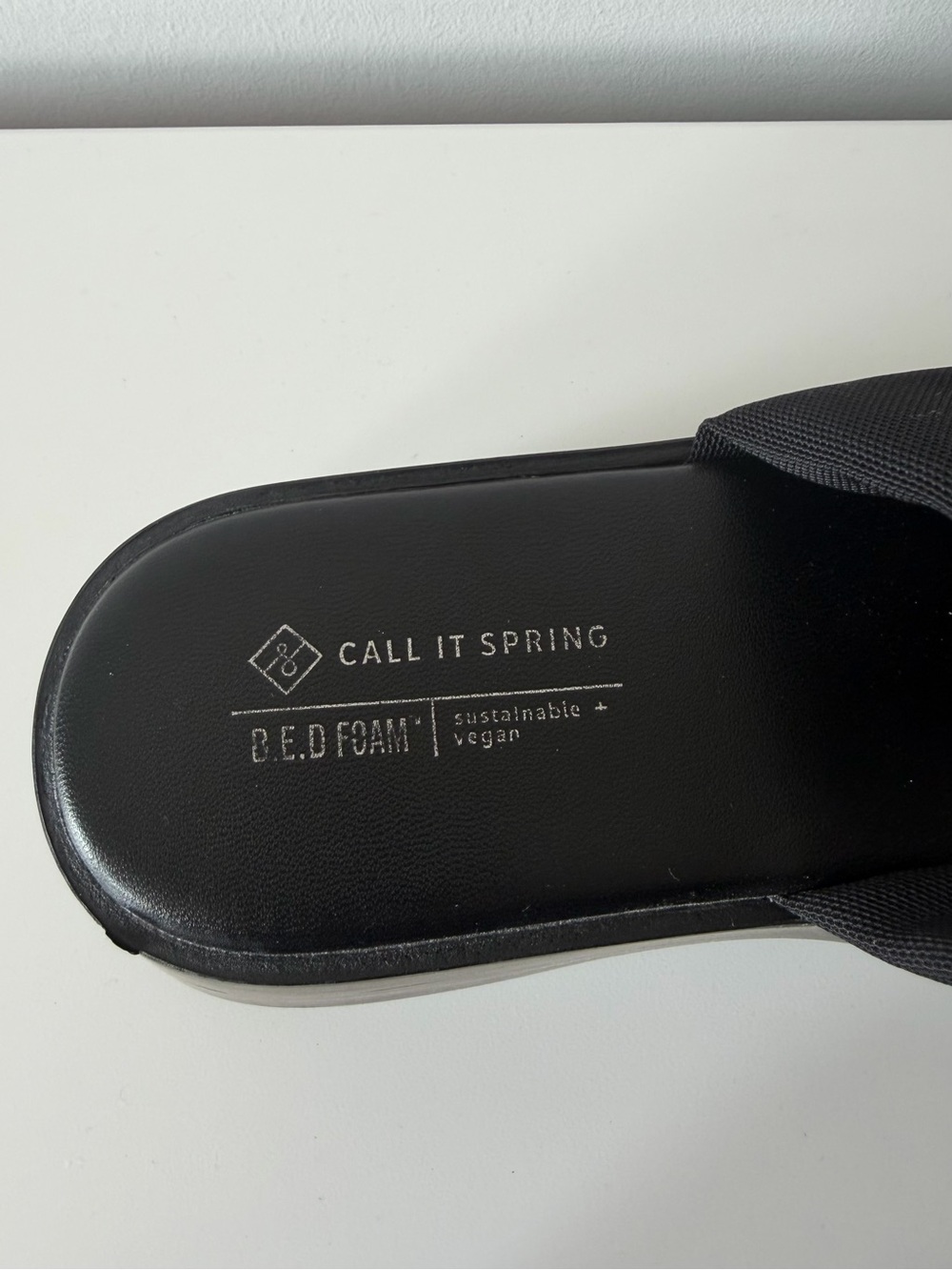 Call it Spring Black Platform Slide Sandals - Picture 5 of 7